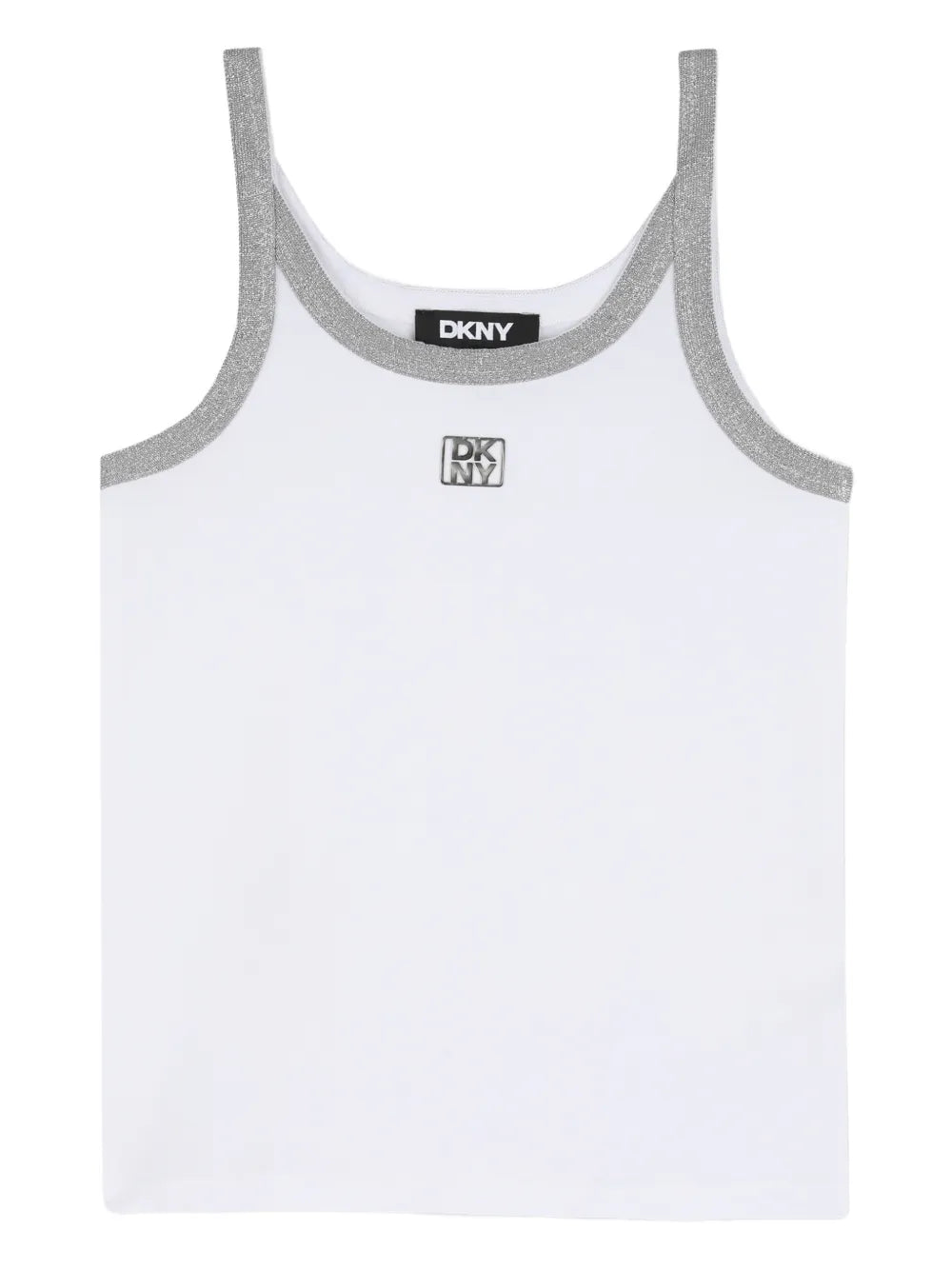DKNY GIRLS CONTRAST-TRIM TANK TO