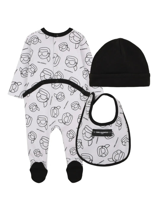 KARL LAGERFELD KIDS IKONIK KARL BABYGROW SET
