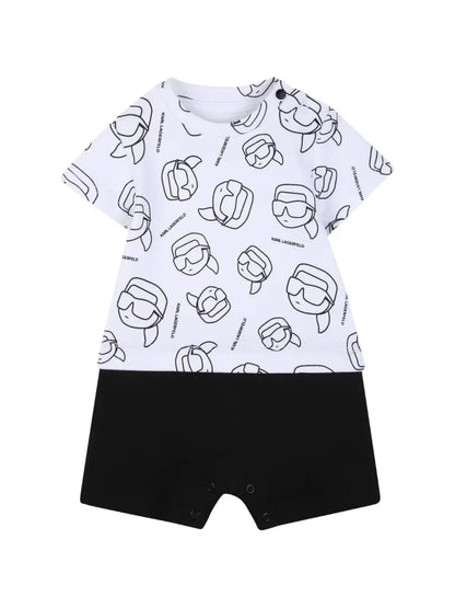 KARL LAGERFELD KIDS SHORT-SLEEVED ROMPER