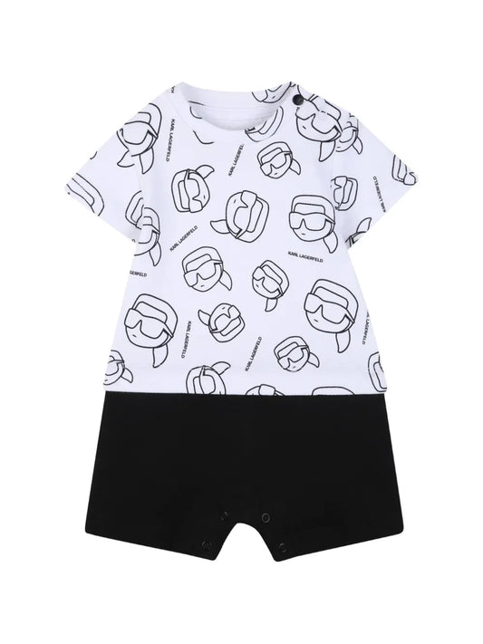 KARL LAGERFELD KIDS SHORT-SLEEVED ROMPER