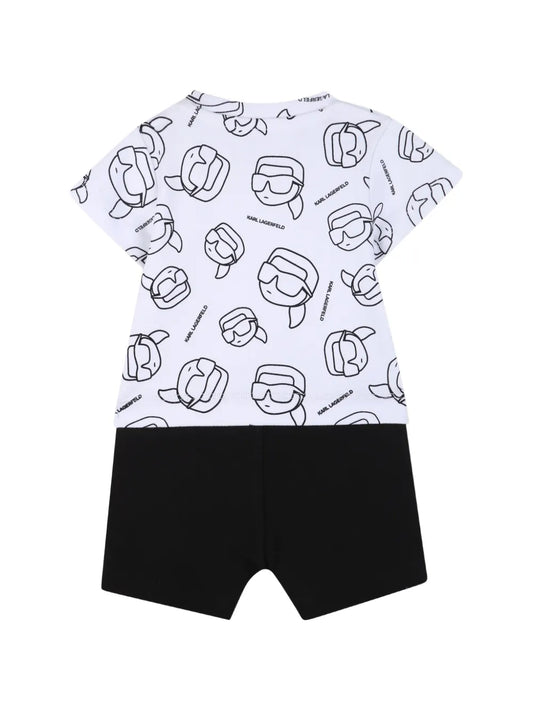 KARL LAGERFELD KIDS SHORT-SLEEVED ROMPER