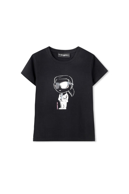 KARL LAGERFELD MINI ME BLACK IKONIK T-SHIRT
