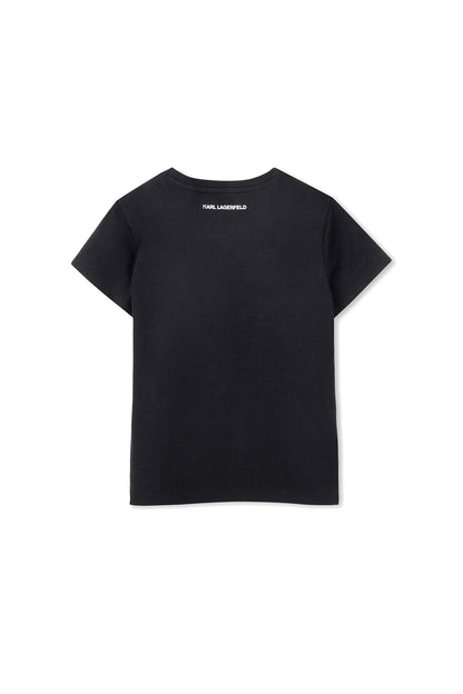 KARL LAGERFELD MINI ME BLACK IKONIK T-SHIRT