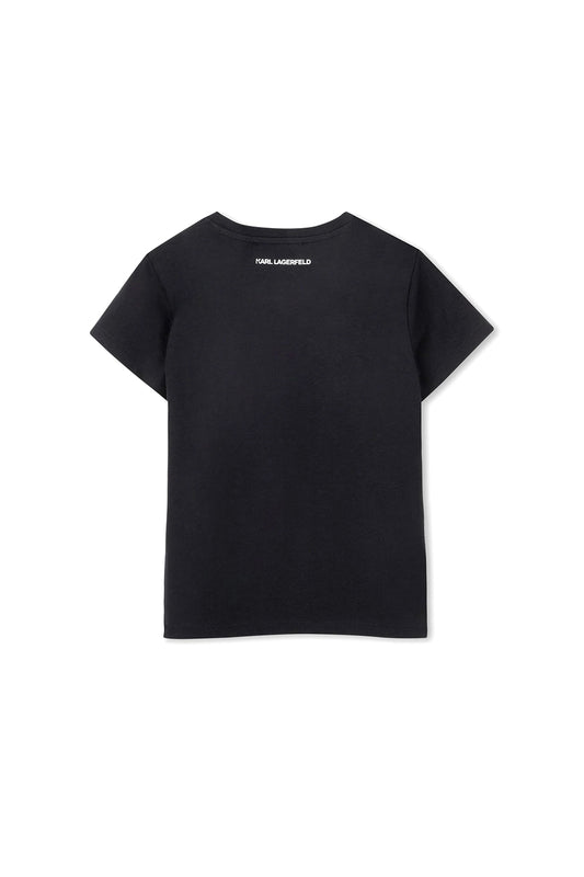 KARL LAGERFELD MINI ME BLACK IKONIK T-SHIRT