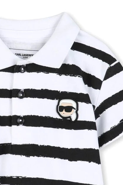 KARL LAGERFELD KIDS IKONIK KARL STRIPED SHORTS SET