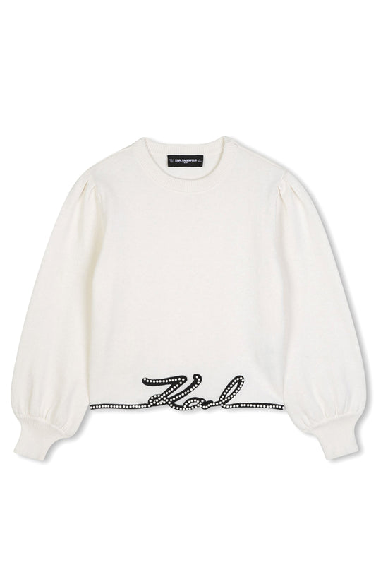 KARL LAGERFELD GIRLS RHINESTONES SWEATSHIRT