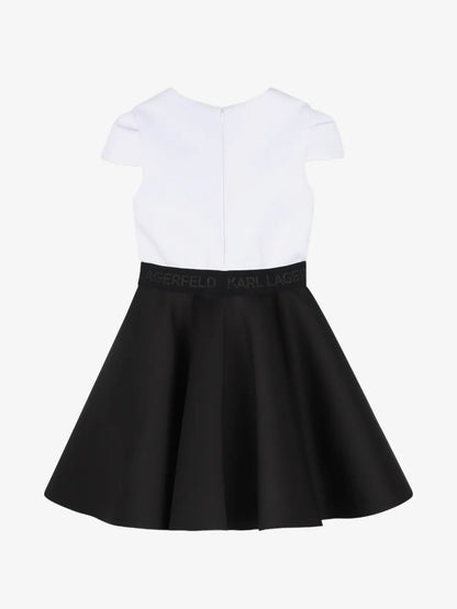 KARL LAGERFELD GIRLS RHINESTONES FLARED DRESS