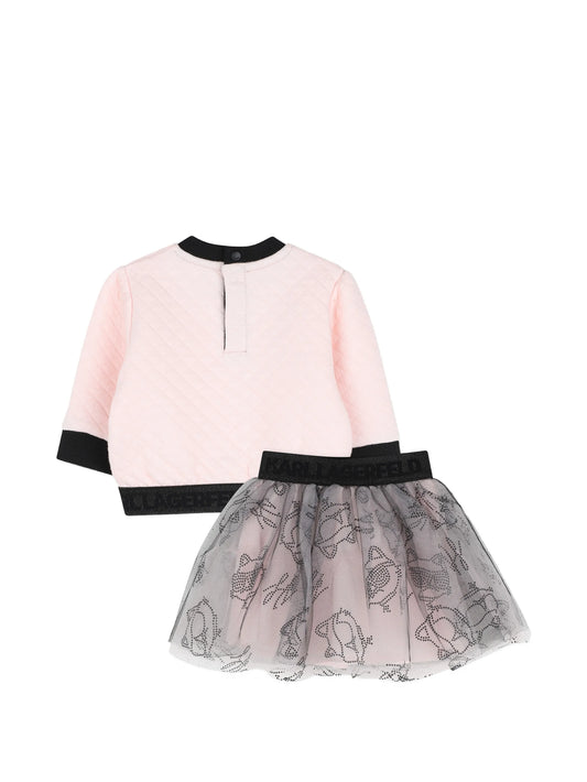 KARL LAGERFELD KIDS QUILTED TULLE SKIRT SET