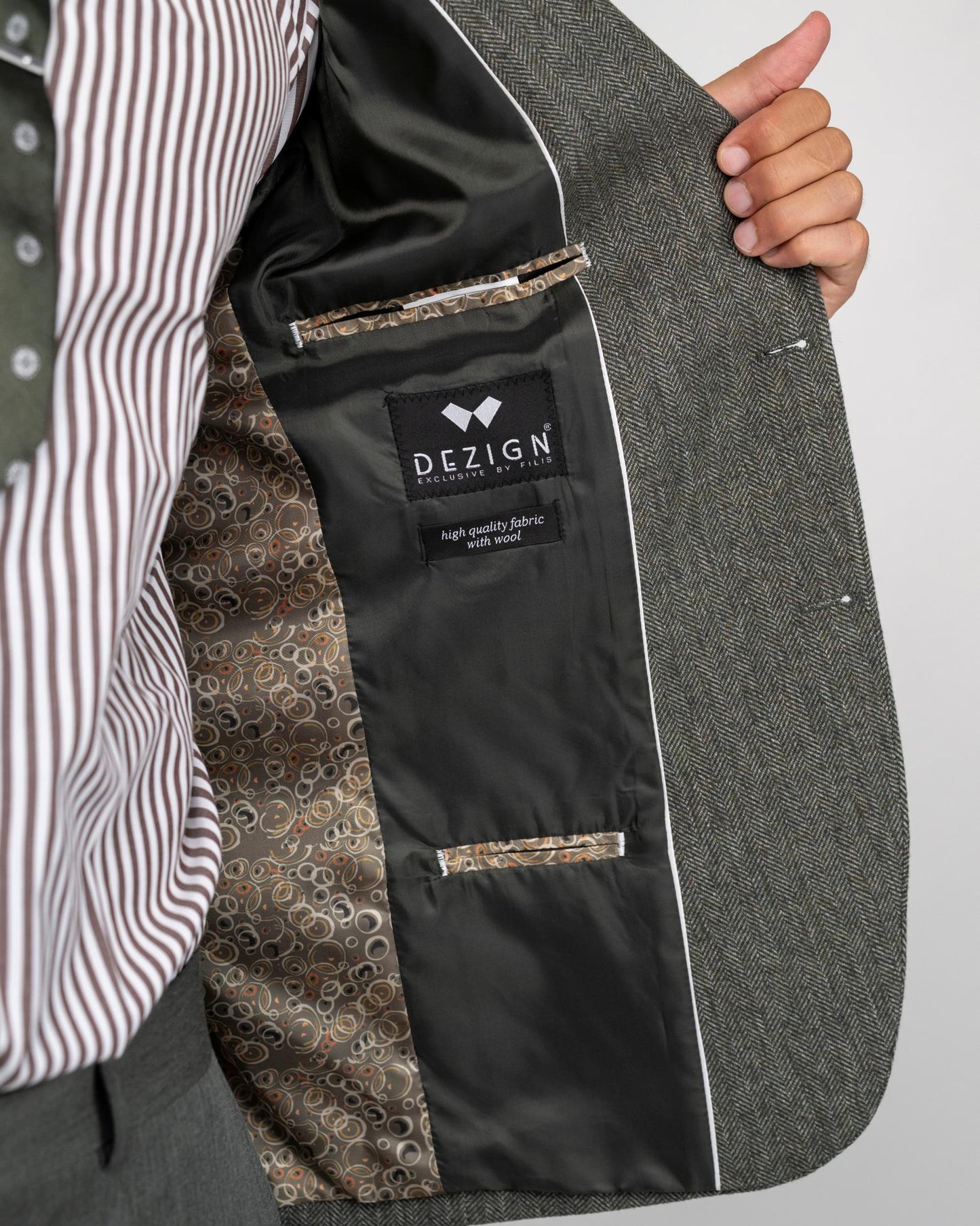 DEZIGN BY FILIS HERRINGBONE JACKET