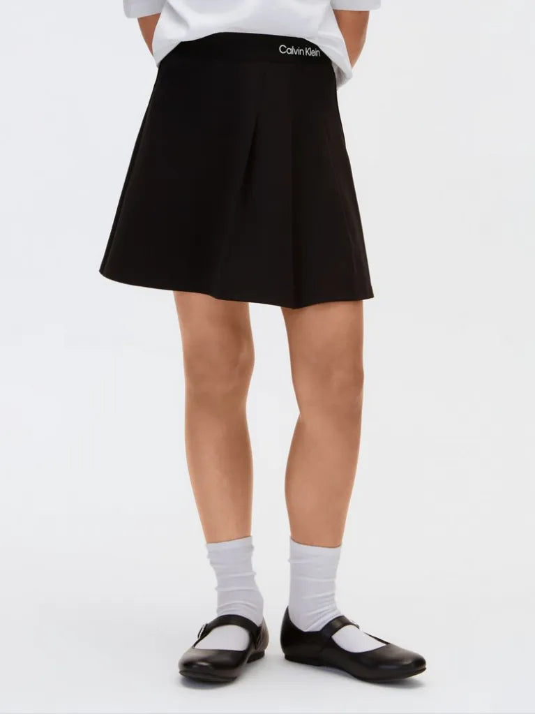 CALVIN KLEIN KIDS PUNTO MILANO PLEATED SKIRT