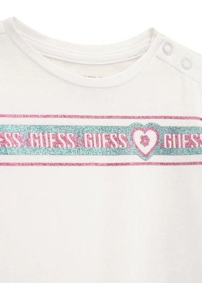 GUESS GIRLS GLITTER LOGO BLOUSE