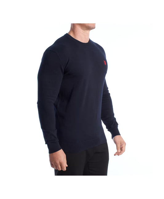 U.S POLO ASSN CREW NECK SWEATER IN COTTON & CASHMERE BLEND