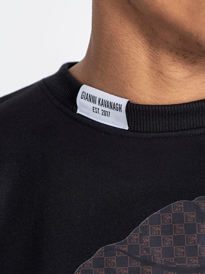 GIANNI KAVANAGH BLACK LOOKBACK T SHIRT
