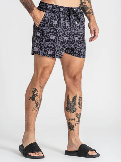 GIANNI KAVANAGH TILED SWIMSHORTS