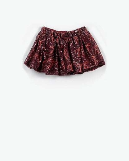 YELL-OH! SEQUIN BOWS ALLOVER SKIRT