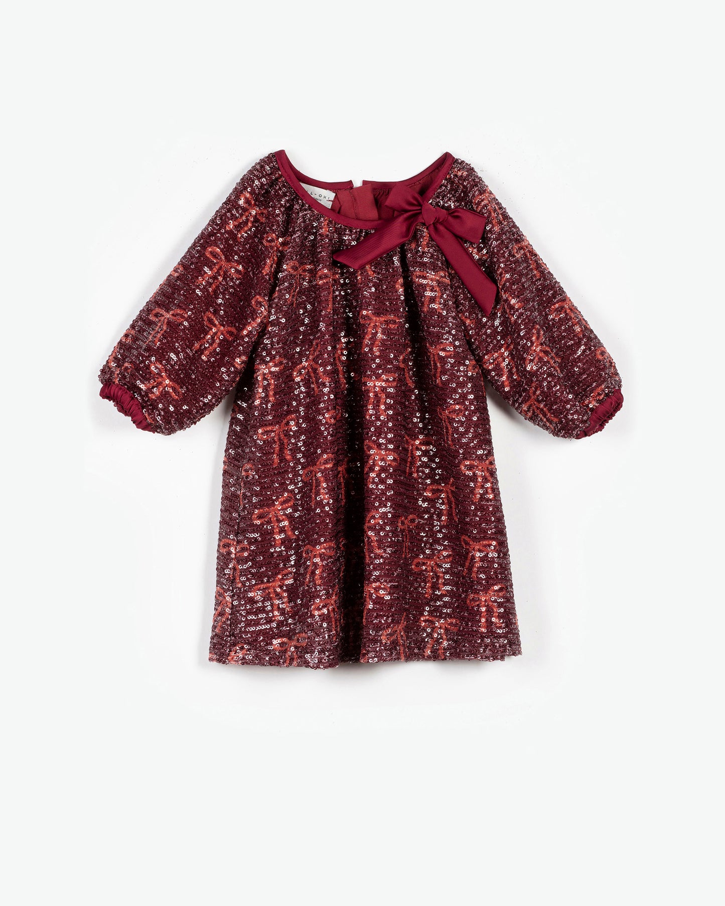 YELL-OH! ALLOVER SEQUIN BOWS DRESS