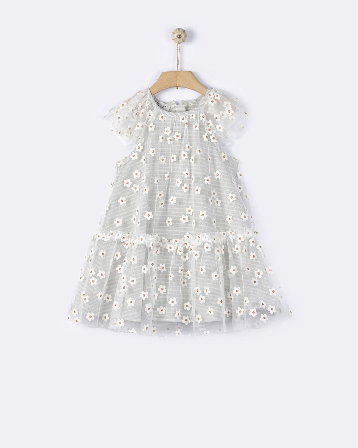 YELL-OH HERA STRIPED DAISIES DRESS