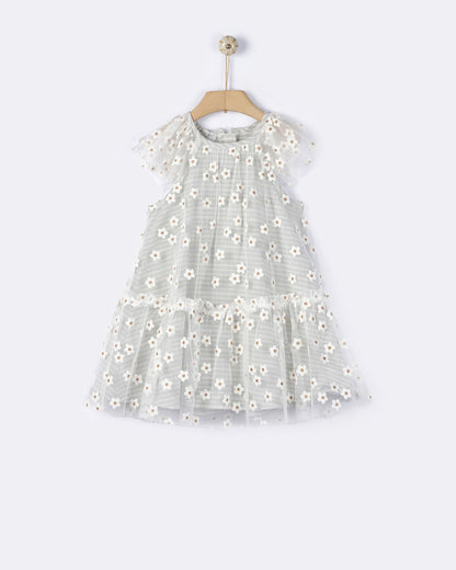 YELL-OH HERA STRIPED DAISIES DRESS