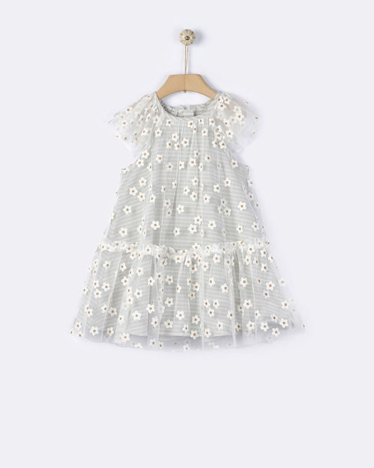 YELL-OH HERA STRIPED DAISIES DRESS
