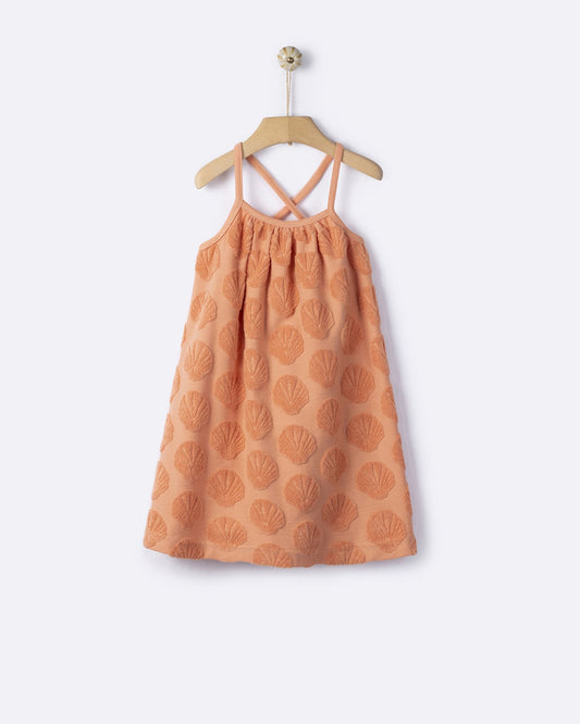 YELL-OH MINI ZOE SOFT DRESS SHELL CORAL