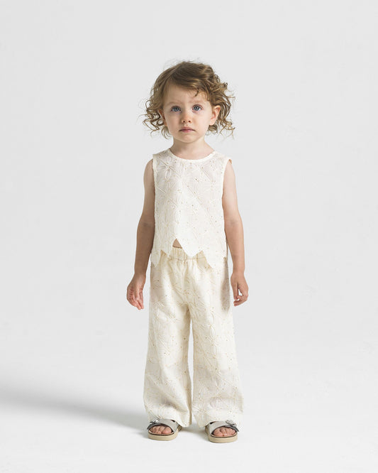 YELL-OH ALUNA RHOMBUS PANTS ECRU