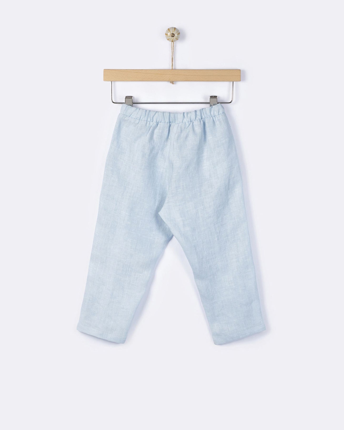 YELL-OH HERMES LINEN PANTS AETHER BLUE