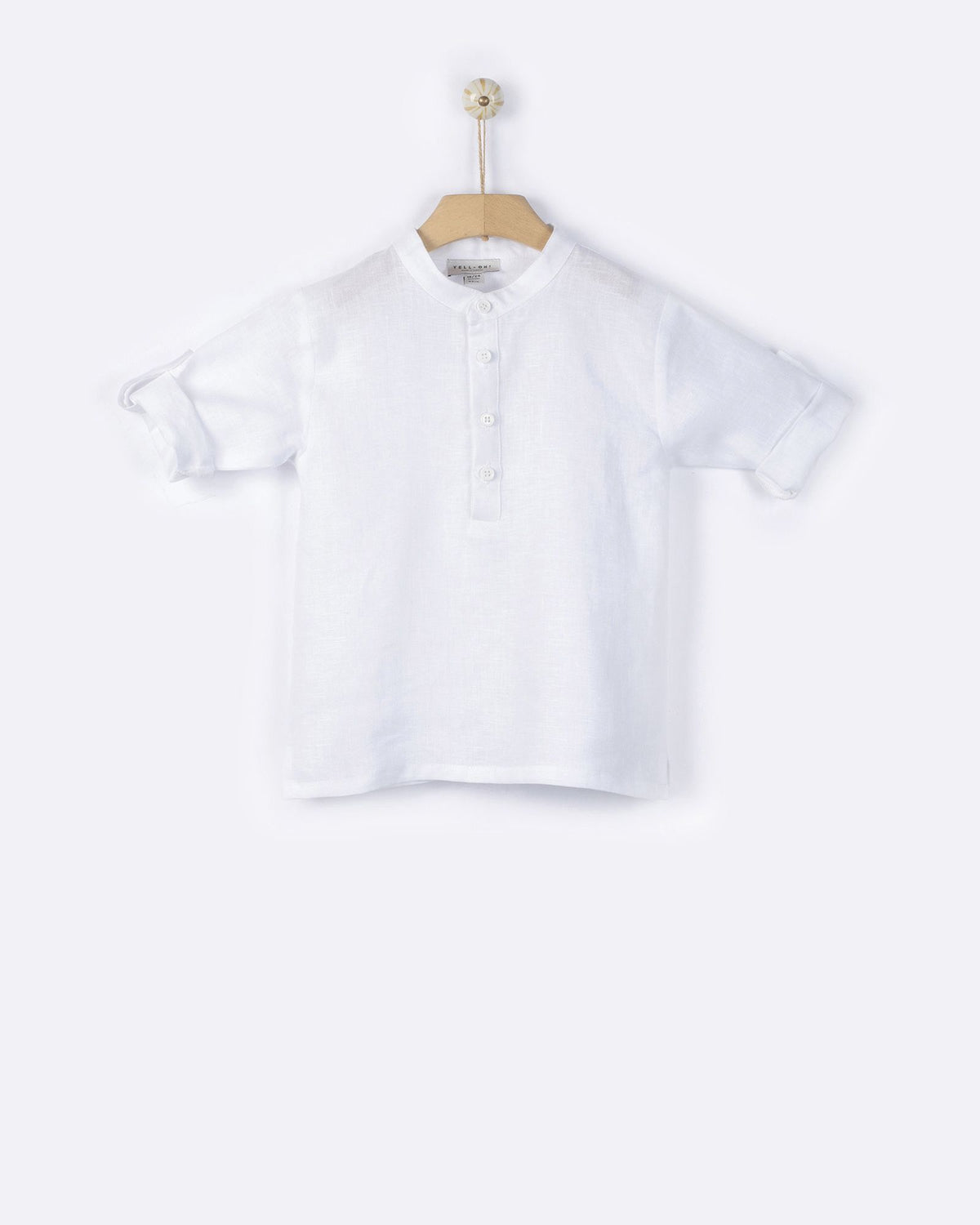 YELL-OH HERMES LINEN TUNIC WHITE