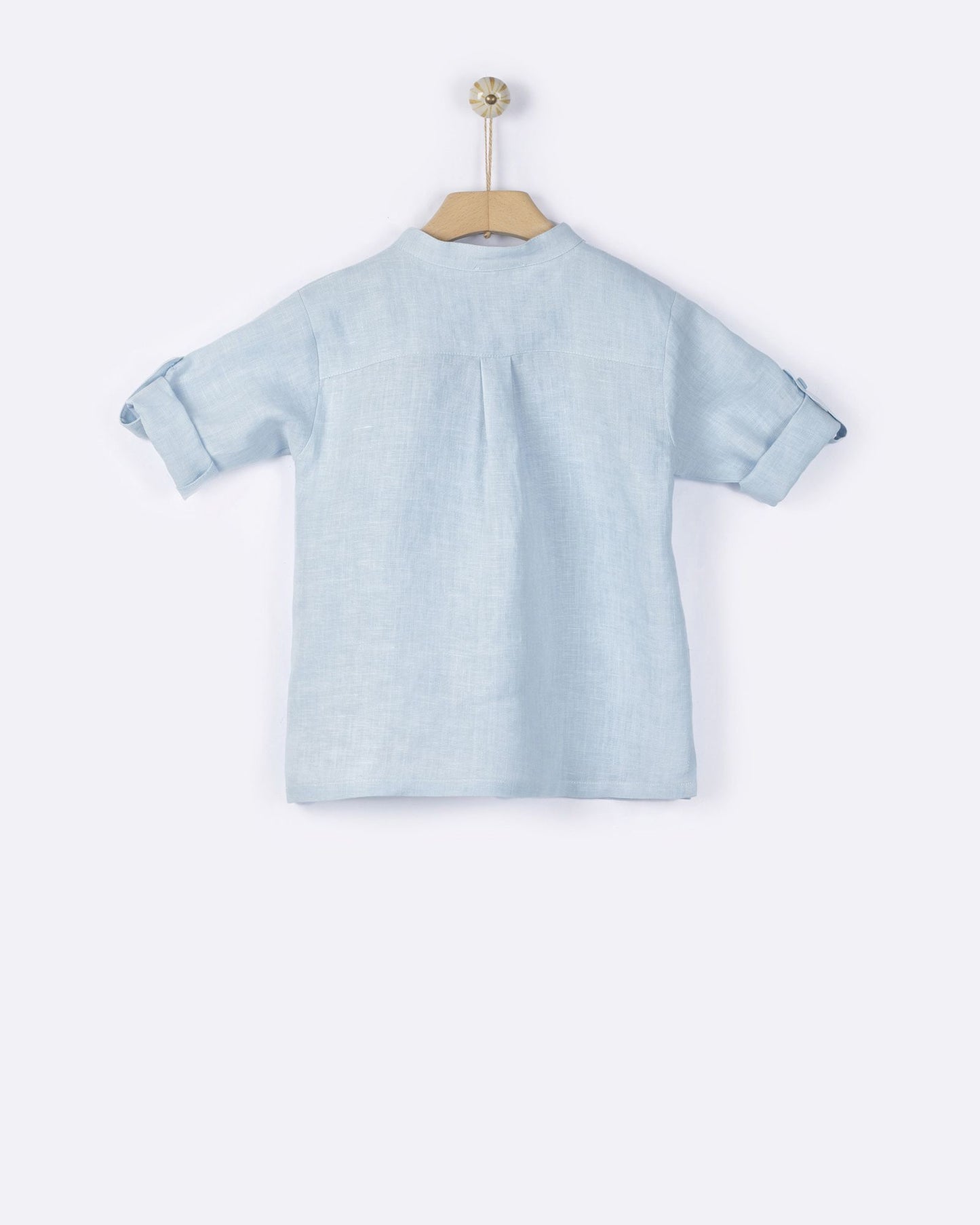YELLO-OH HERMES LINEN TUNIC AETHER BLUE