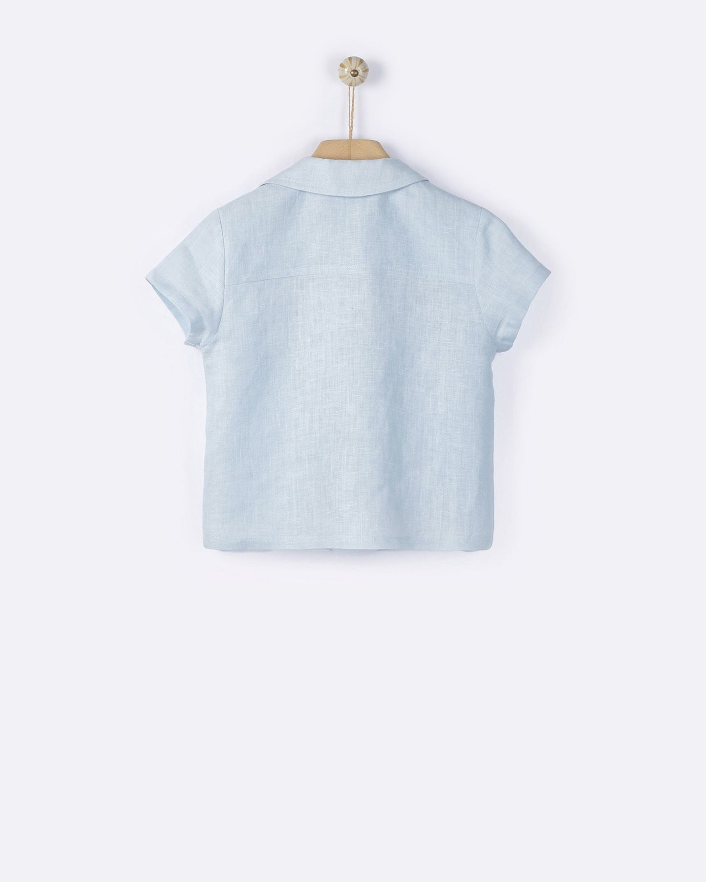 YELL-OH HERMES LINEN SHIRT AETHER BLUE