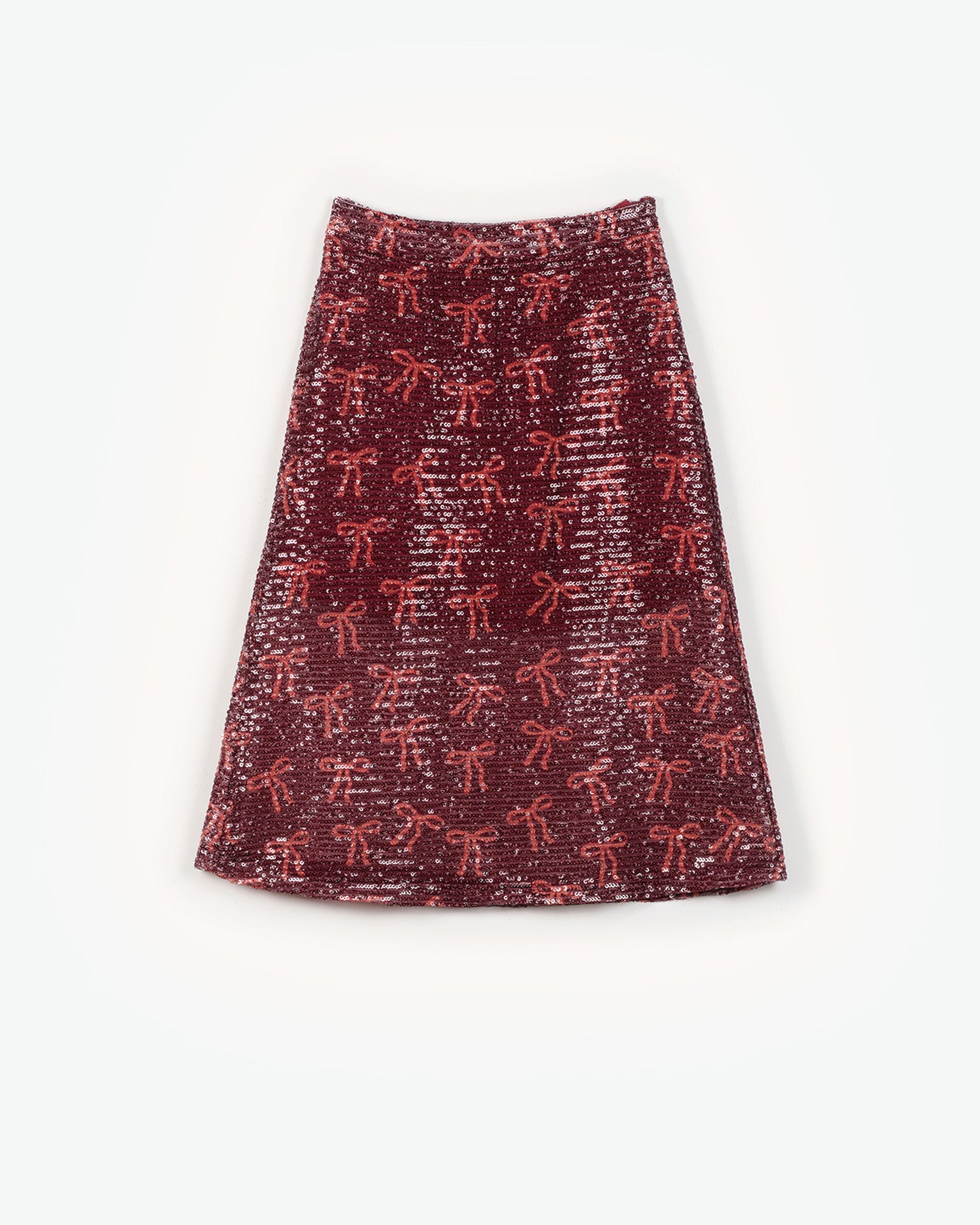 YELLO-OH! SEQUIN BOWS ALLOVER SKIRT