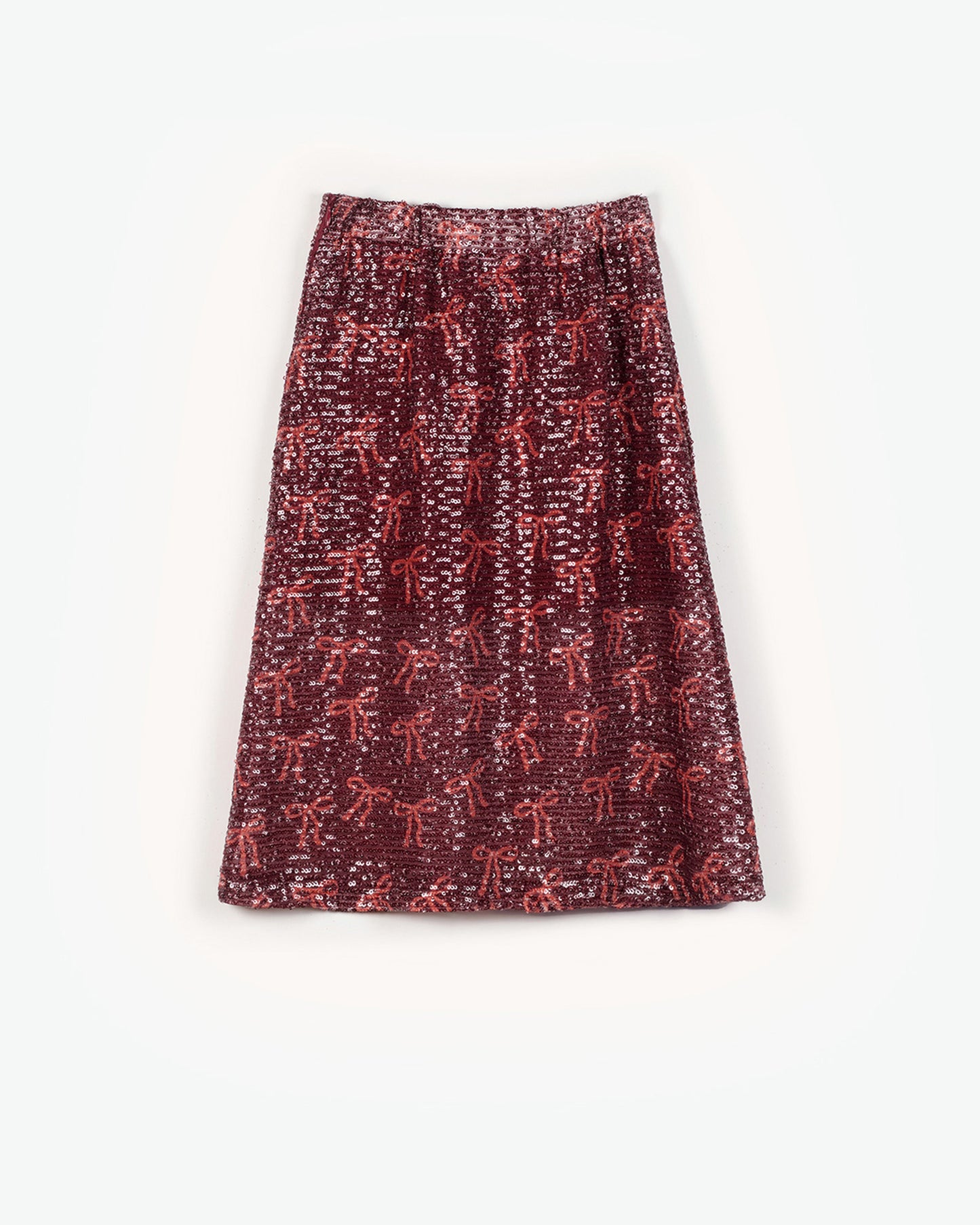 YELLO-OH! SEQUIN BOWS ALLOVER SKIRT