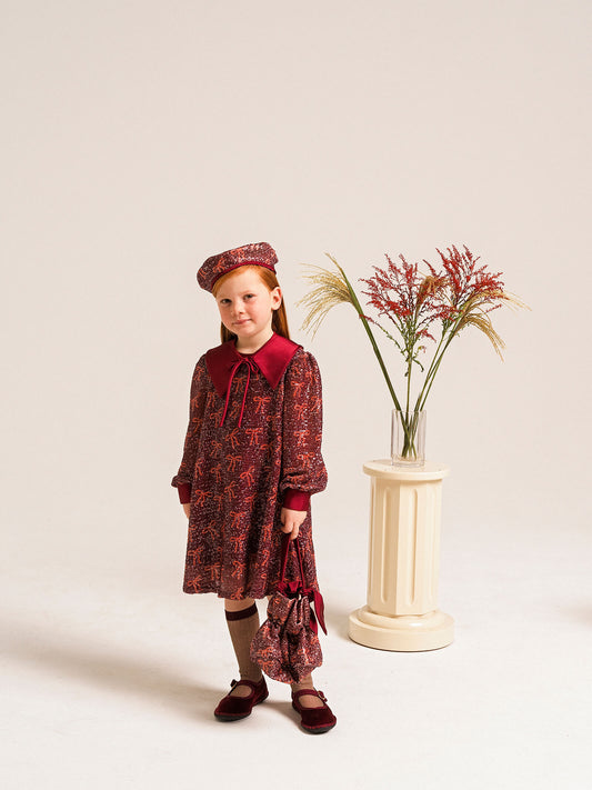 YELLO-OH! ALLOVER SEQUIN BOWS DRESS