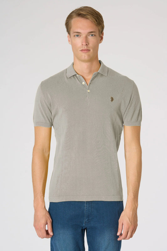 U.S POLO ASSN PREMIUM QUALITY MEN'S COTTON CREPE KNIT POLO SHIRT