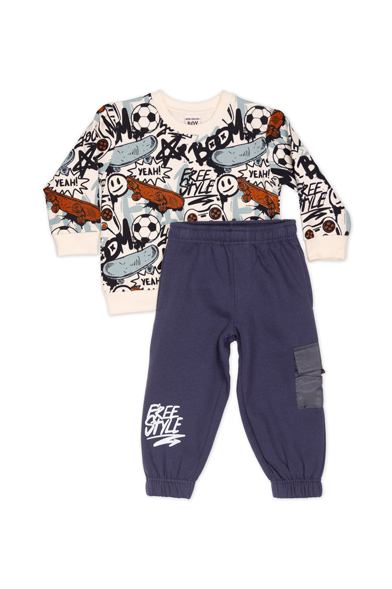 NEW COLLEGE KIDS MULTIPRINTED TRACKSUIT