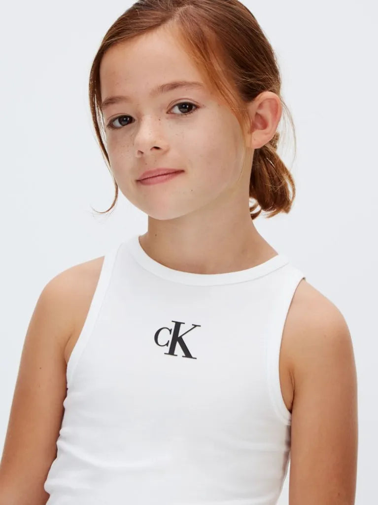 CALVIN KLEIN KIDS LOGO PRINT TANK TOP