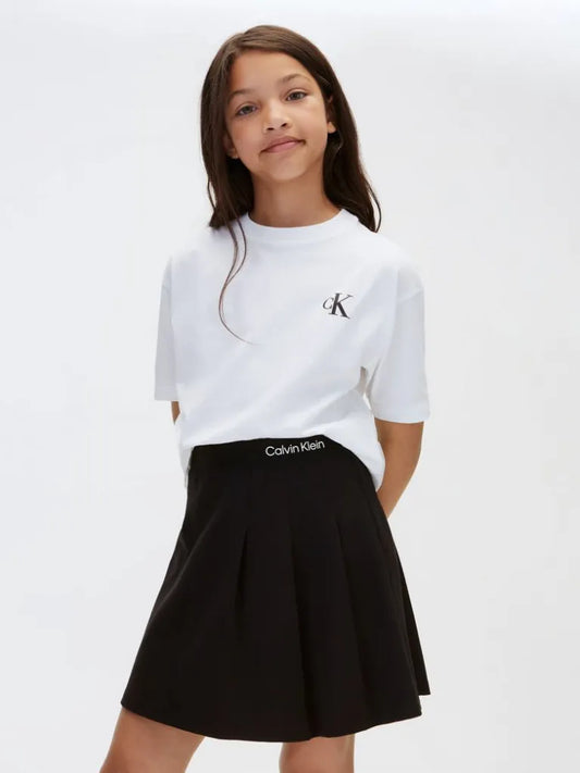 CALVIN KLEIN KIDS PUNTO MILANO PLEATED SKIRT