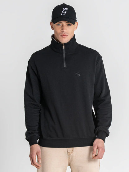 GIANNI KAVANAGH BLACK BRITISH ZIP SWEATSHIRT