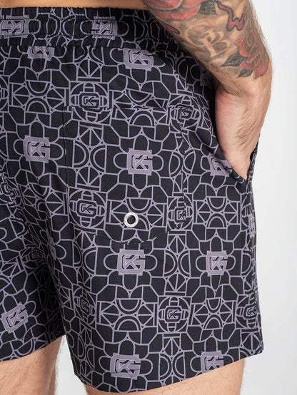 GIANNI KAVANAGH TILED SWIMSHORTS