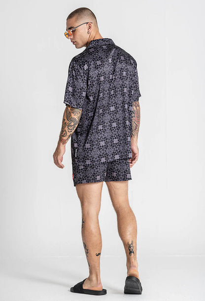 GIANNI KAVANAGH TILED SATIN SHIRT