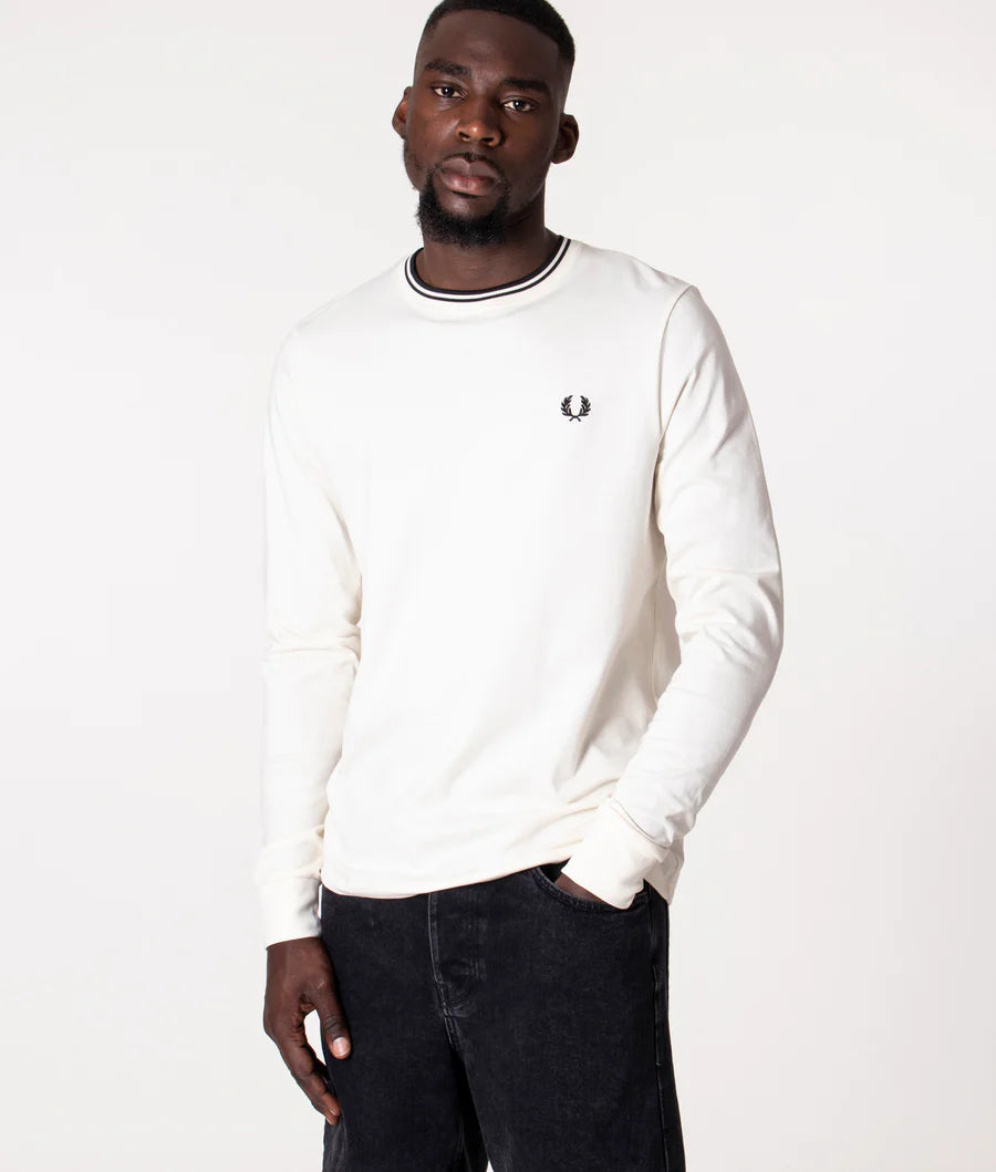 FRED PERRY TWIN TIPPED LS T SHIRT