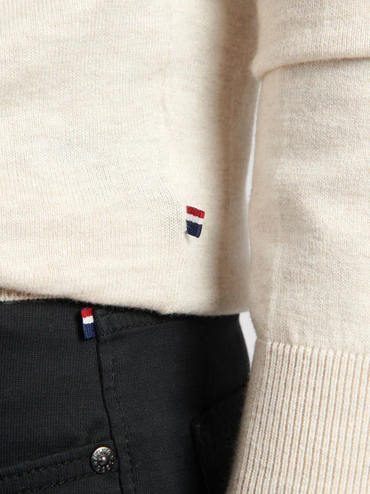 U.S POLO ASSN HALF-ZIP SWEATER IN COTTON & CASHMERE BLEND