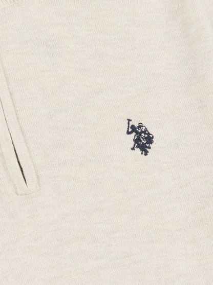 U.S POLO ASSN HALF-ZIP SWEATER IN COTTON & CASHMERE BLEND