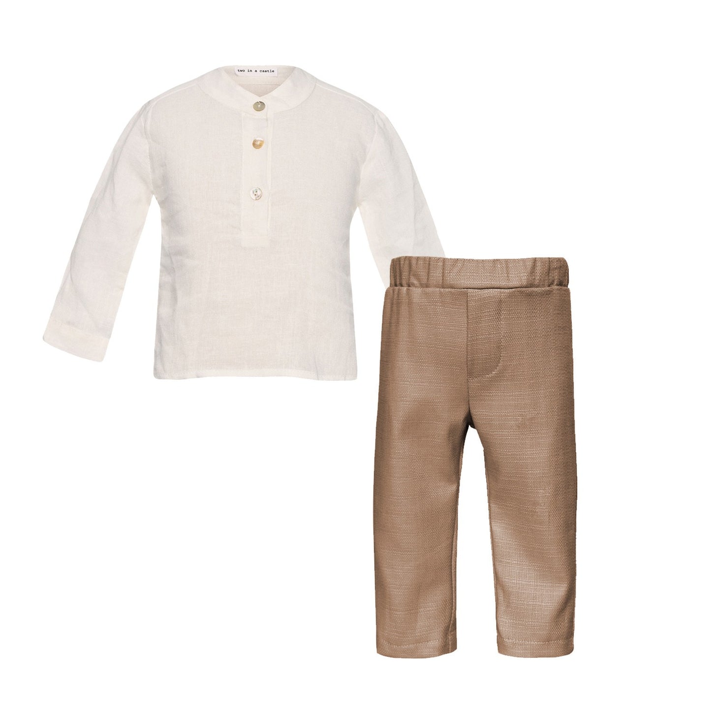 TWO IN A CASTLE SEASALT SET MAO BLOUSE & PANTS