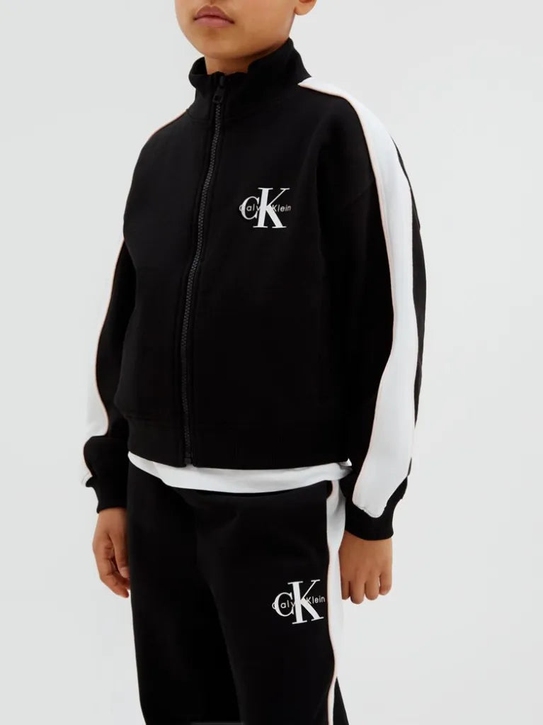 CALVIN KLEIN KIDS MONOLOGO TRACK TOP & JOGGERS SET
