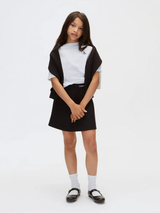 CALVIN KLEIN KIDS PUNTO MILANO PLEATED SKIRT