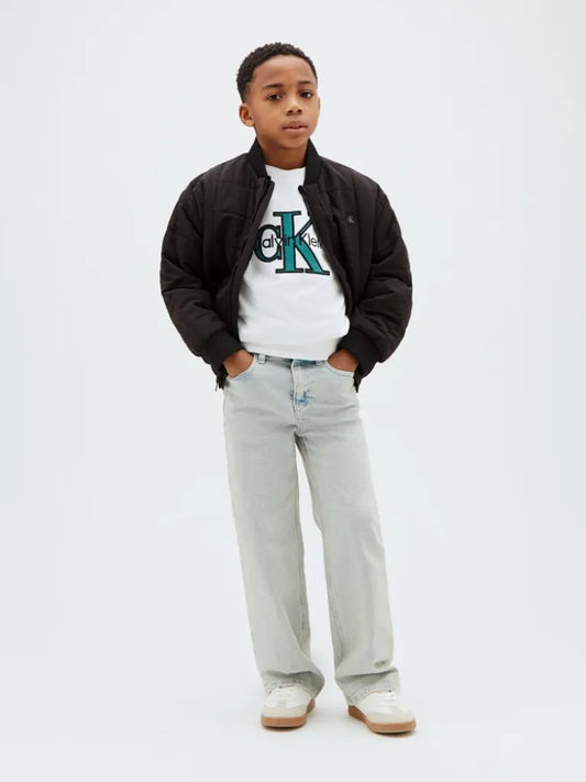 CALVIN KLEIN KIDS TERRY MONOLOGO SWEATSHIRT