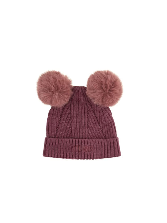 GUESS KIDS KNITTED POM POM BEANIE