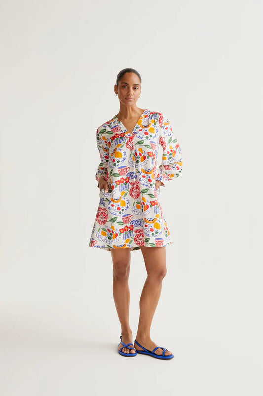 COMPANIA FANTASTICA LUSH PRINT SHORT DRESS