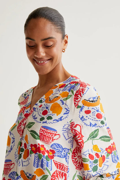 COMPANIA FANTASTICA LUSH PRINT SHORT DRESS