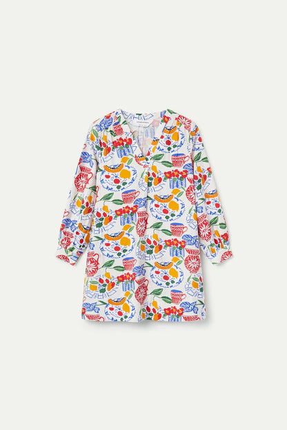 COMPANIA FANTASTICA LUSH PRINT SHORT DRESS